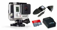 HERO3+ Black Edition + wasserdichtes + 64 GB Sandisk Ultra Class 10 Speicherkarte + Ladegerät
