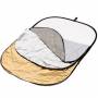 Falt-Reflektor 5-in-1 oval 90 x 120 cm mit Diffusor