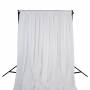 Hintergrundset mit Hintergrundstoff  weiß 300 x 600 cm, Breite: 3 m, Höhe bis zu 3,55 m