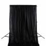 Hintergrundset mit Hintergrundstoff schwarz 300 x 600 cm, Breite: 3 m, Höhe bis zu 3,55 m